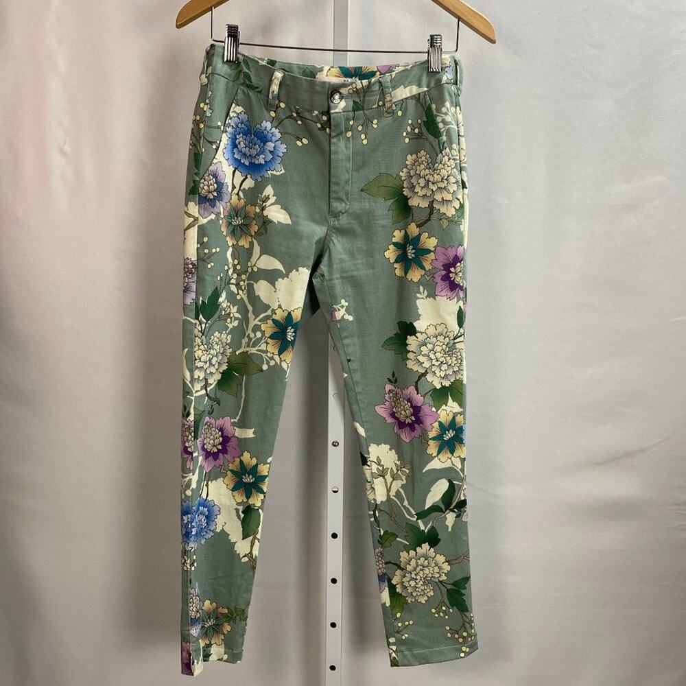 Johnny Was Olive Floral Pants sz 0